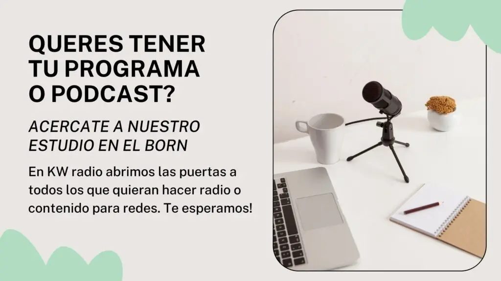un flyer para aquellos que quieran hacer un podcast en kw radio